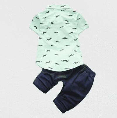 Boys Half Sleeves Printed Shirt & Capri Set