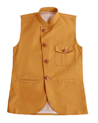 Boys Solid Waistcoat