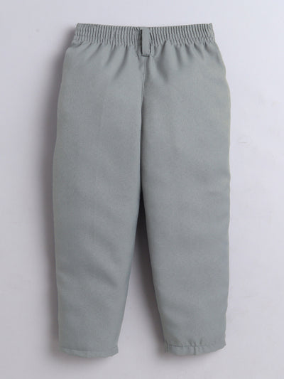 Fourfolds Boy 3-Piece Set Featuring  Shirt, Waistcoat with Bow , and Matching Trouser