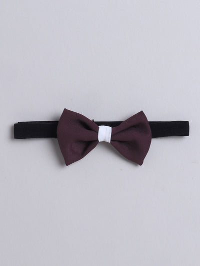 Fourfolds Boy 3-Piece Set Featuring  Shirt, Waistcoat with Bow , and Matching Trouser