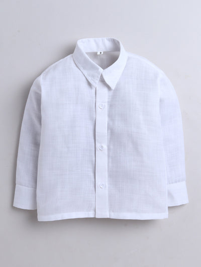 Fourfolds Boys' 3-Piece  Set with Shirt, Waistcoat, Bow , and Slim Fit Trouser Perfect for Weddings, Parties, and Special Occasions