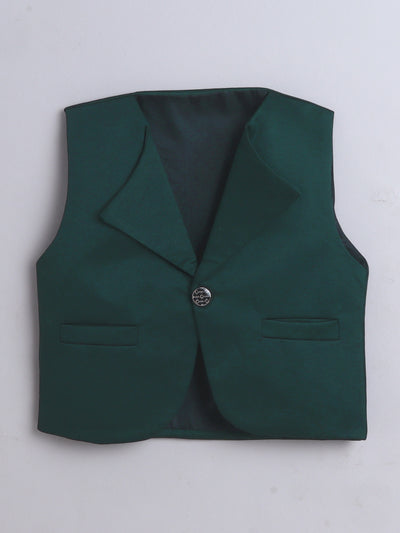Fourfolds Boys' 3-Piece  Set with Shirt, Waistcoat, Bow , and Slim Fit Trouser Perfect for Weddings, Parties, and Special Occasions