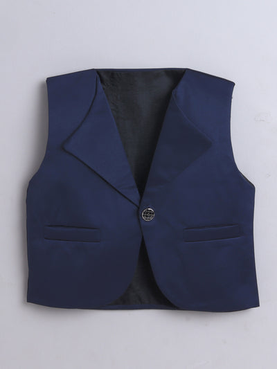 Fourfolds Boys' 3-Piece  Set with Shirt, Waistcoat, Bow , and Slim Fit Trouser Perfect for Weddings, Parties, and Special Occasions