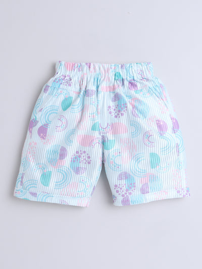 Boys Half Sleeves Printed Shirt & Shorts Set