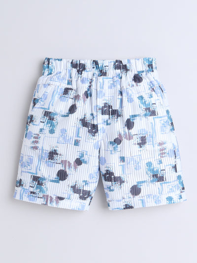 Boys Half Sleeves Printed Shirt & Shorts Set