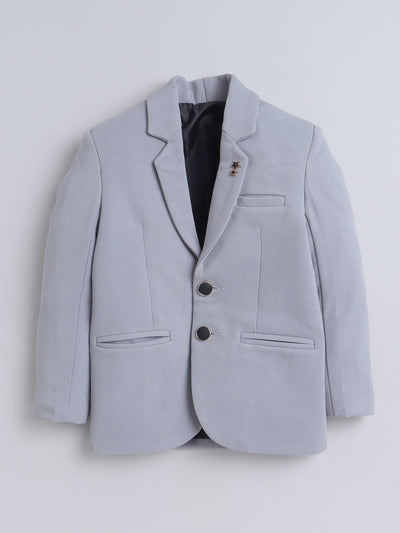 Boys Full Sleeves Solid Blazer