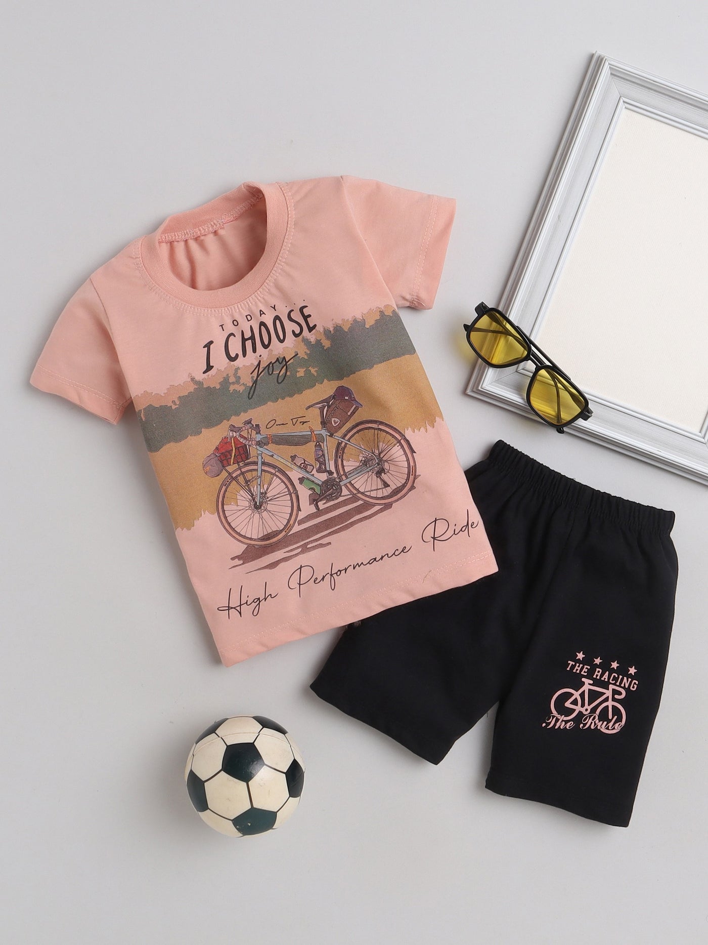 Boys Half Sleeve Printed T-Shirt & Shorts Set