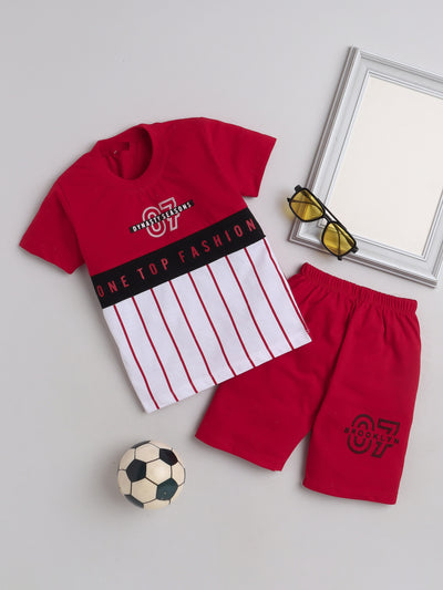 Boys Half Sleeve Printed T-Shirt & Shorts Set