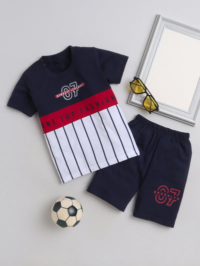 Boys Half Sleeve Printed T-Shirt & Shorts Set