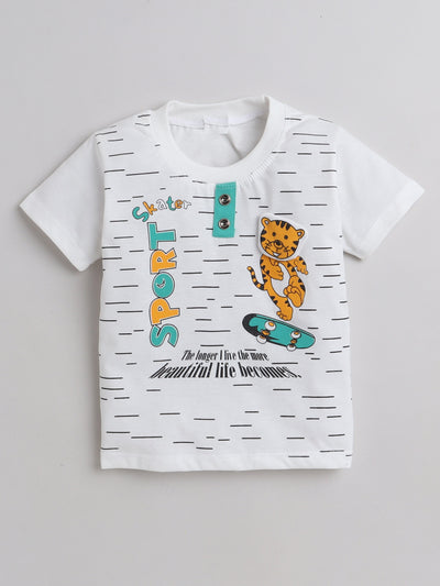 Boys Half Sleeve Printed T-Shirt & Shorts Set