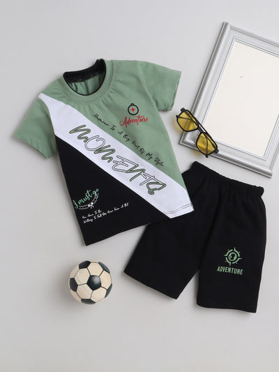 Boys Half Sleeve Printed T-Shirt & Shorts Set