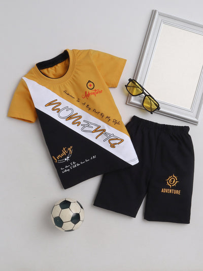 Boys Half Sleeve Printed T-Shirt & Shorts Set