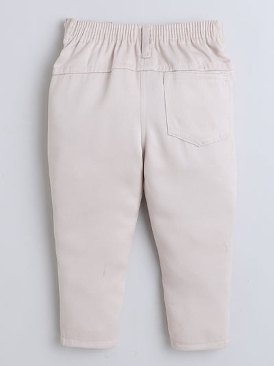 Boys Cotton Blend Embroidered 3 Piece Suit Set With Bow