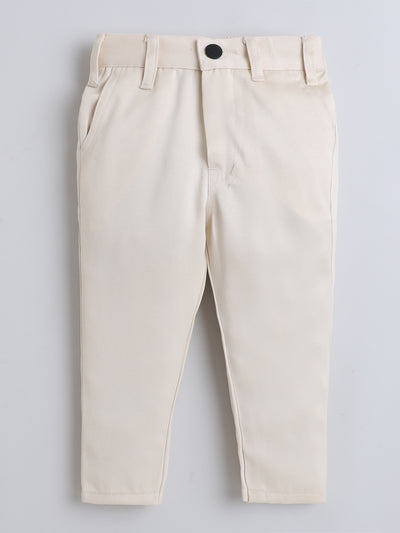 Boys Cotton Blend Embroidered 3 Piece Suit Set With Bow