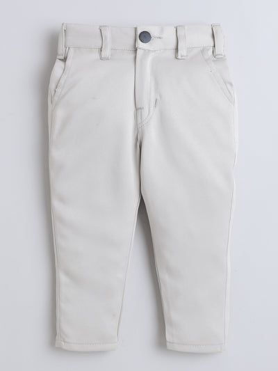 Boys Cotton Blend Embroidered 3 Piece Suit Set With Bow