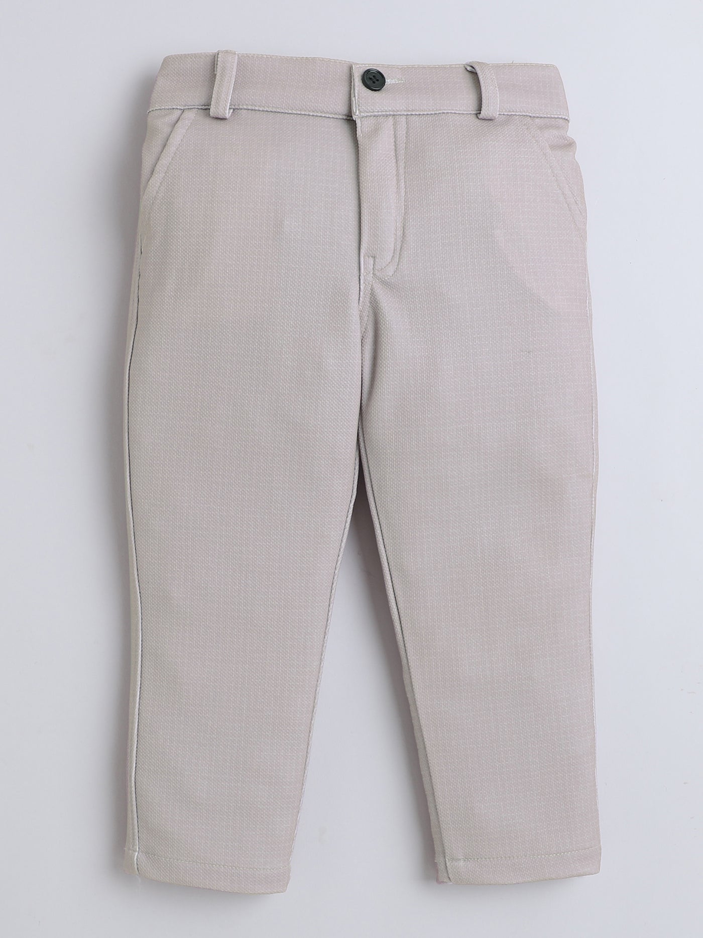 Boys Cotton Blend Geometric Pattern 3 Piece Suit Set With Bow