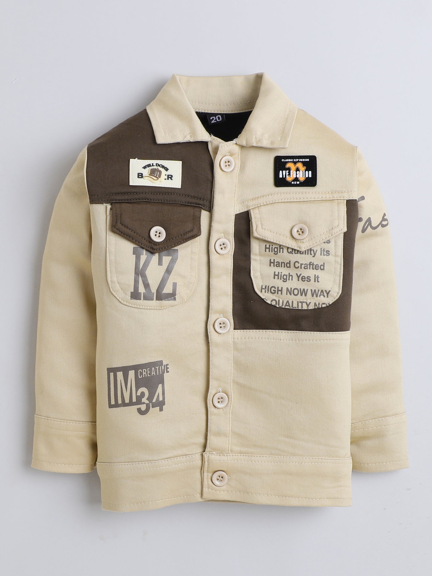 Boys Cotton Blend Color-block Graphic Print Jacket & Trouser Set With Printed T-shirt