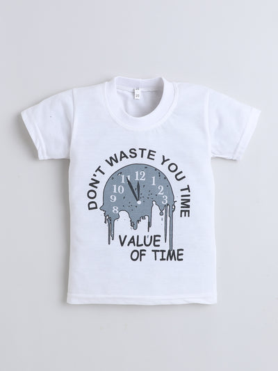 Boys Cotton Blend Color-block Graphic Print Jacket & Trouser Set With Printed T-shirt