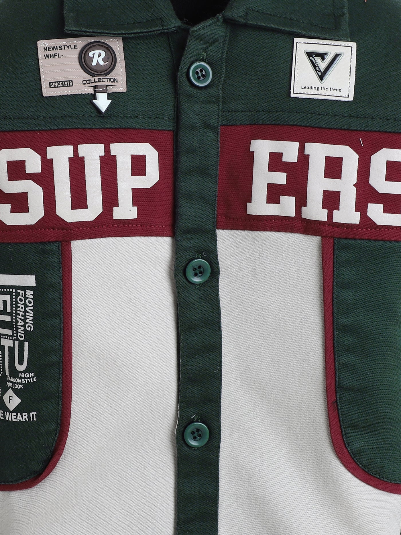 Boys Cotton Blend Color-block Graphic Print Jacket & Trouser Set With Printed T-shirt