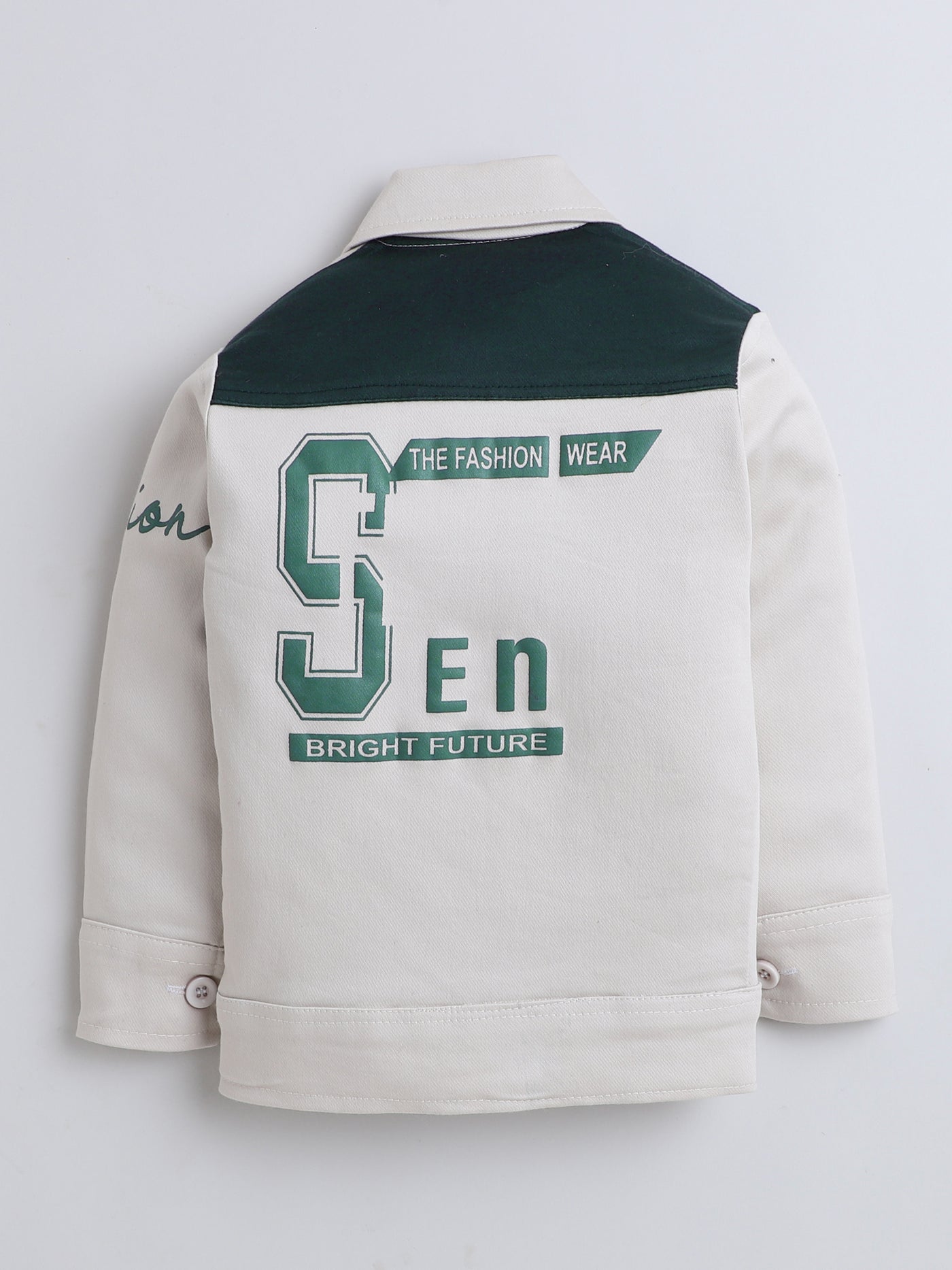 Boys Cotton Blend Color-block Graphic Print Jacket & Trouser Set With Printed T-shirt