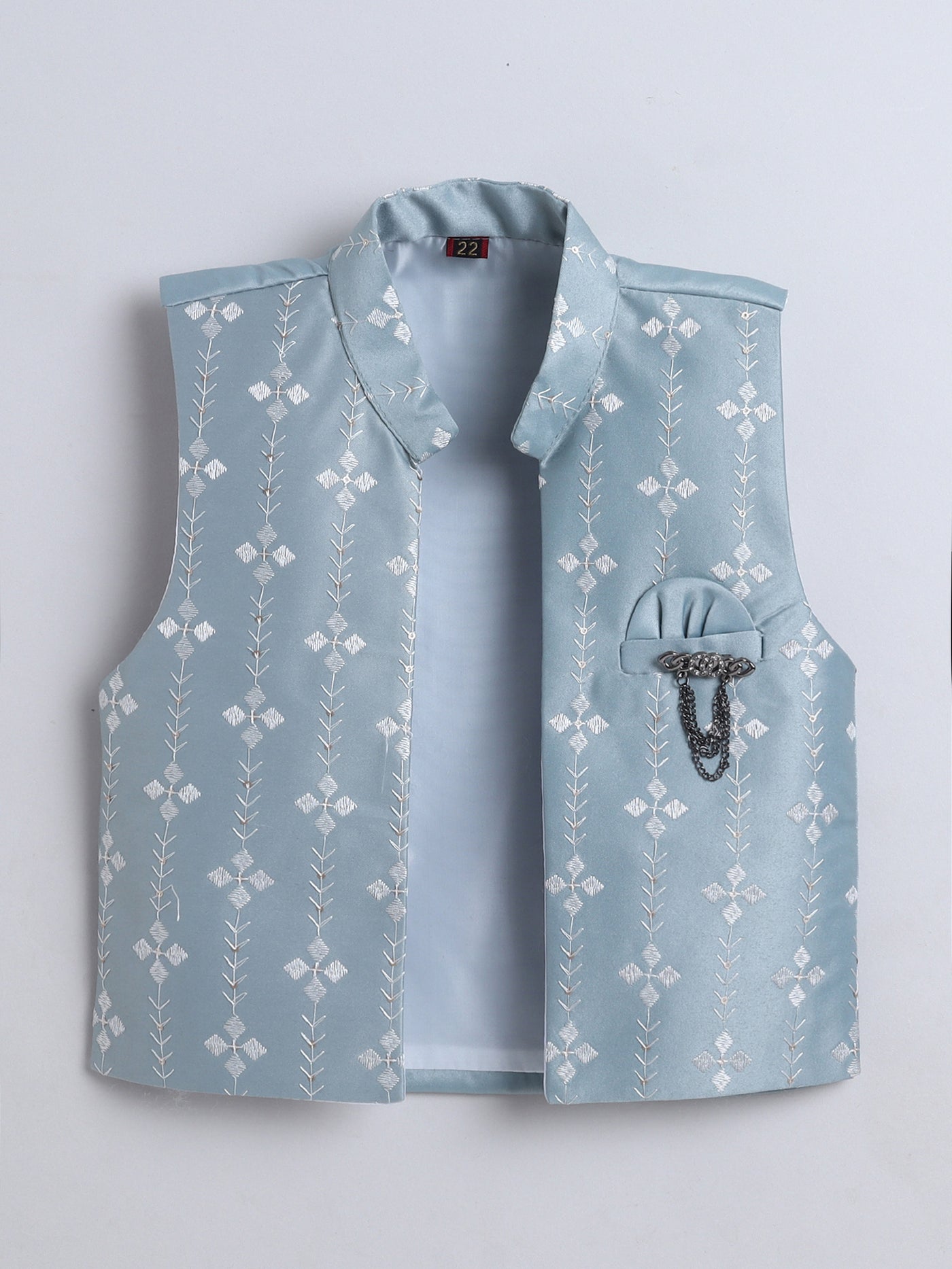 Boys Sequins Embellished Embroidered Sherwani Set