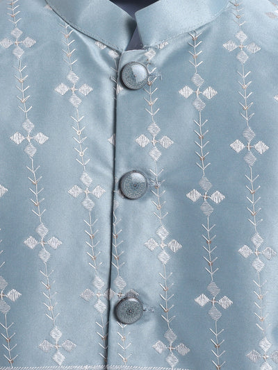 Boys Sequins Embellished Embroidered Sherwani Set