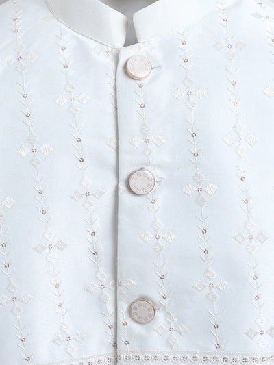 Boys Sequins Embellished Embroidered Sherwani Set
