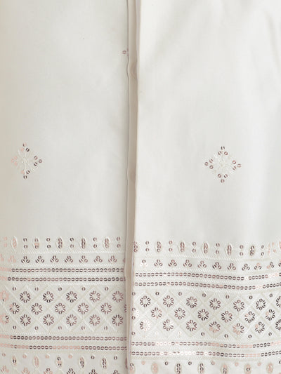 Boys Sequined Embroidered Sherwani & Trouser Set With Shrug