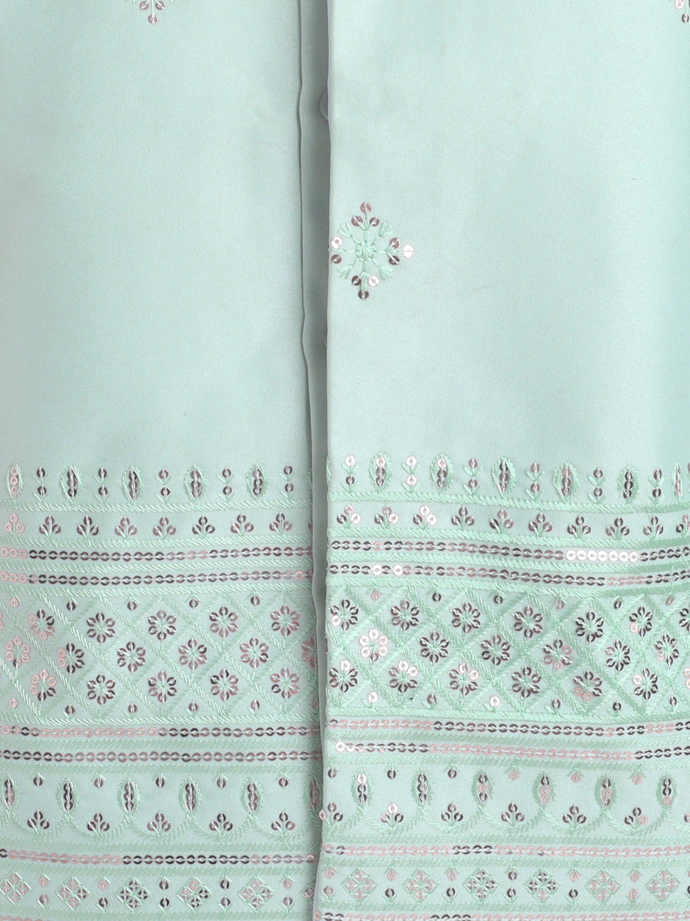 Boys Sequined Embroidered Sherwani & Trouser Set With Shrug