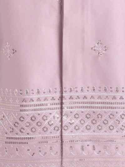 Boys Sequined Embroidered Sherwani & Trouser Set With Shrug