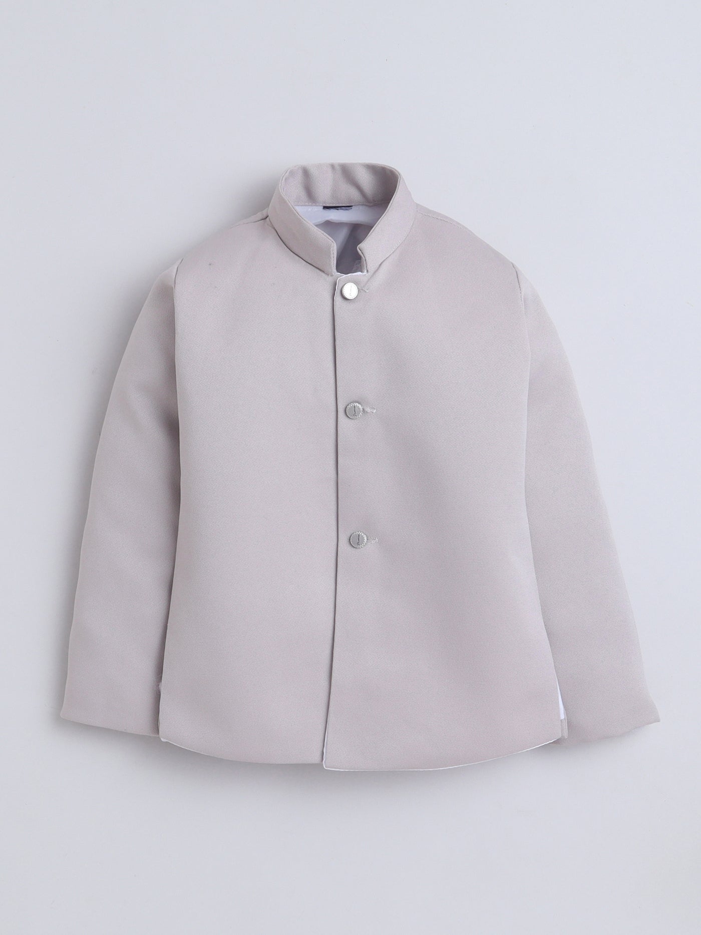 Boys Sequins Embellished Sherwani & Trouser Set With Shrug