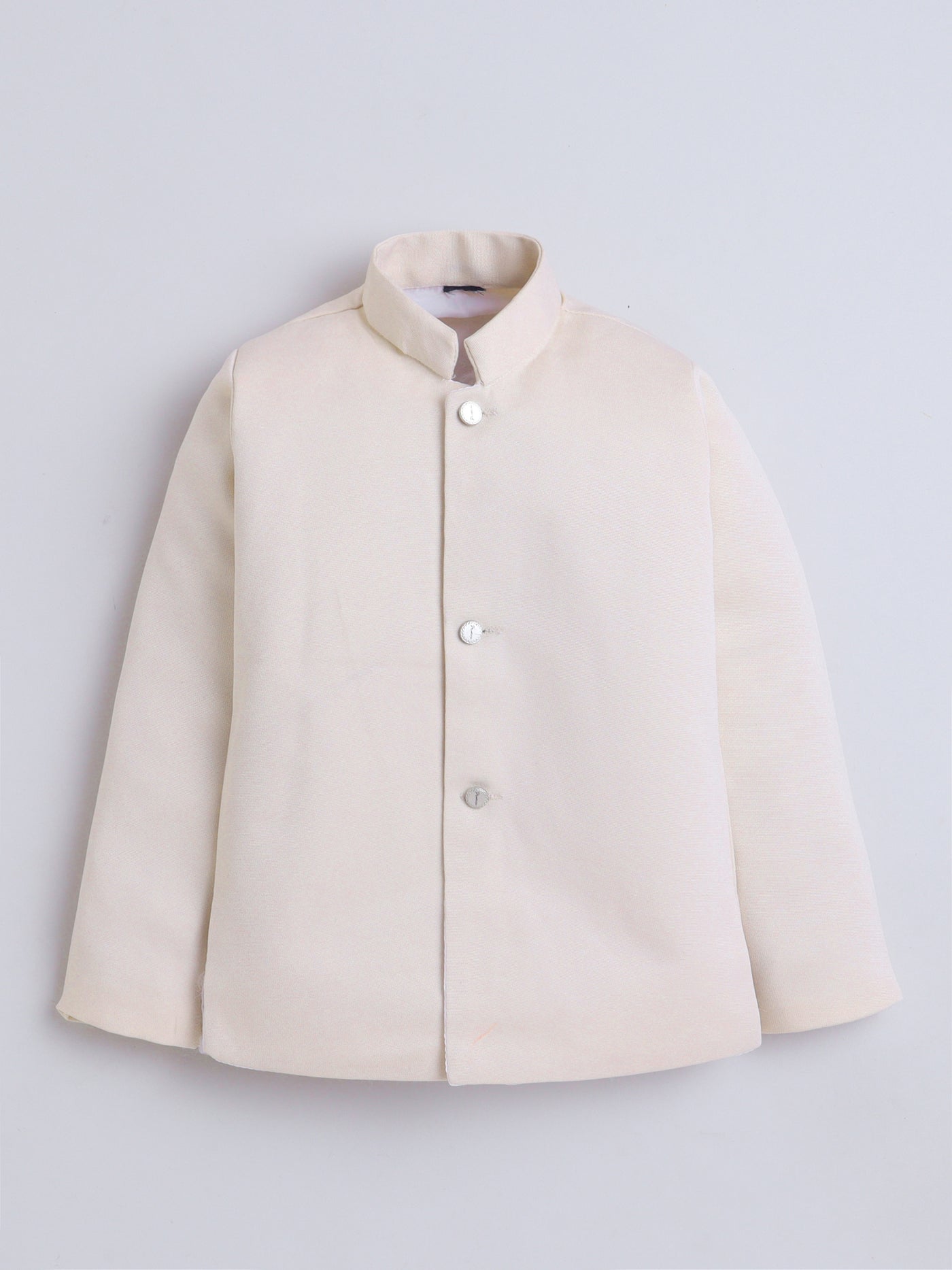 Boys Sequins Embellished Sherwani & Trouser Set With Shrug