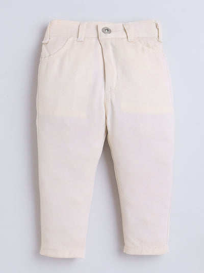 Boys Sequins Embellished Sherwani & Trouser Set With Shrug