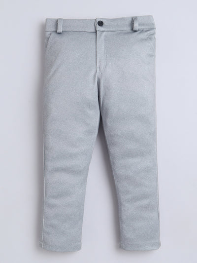 Boys Solid 3 Piece Suit Set With Bow