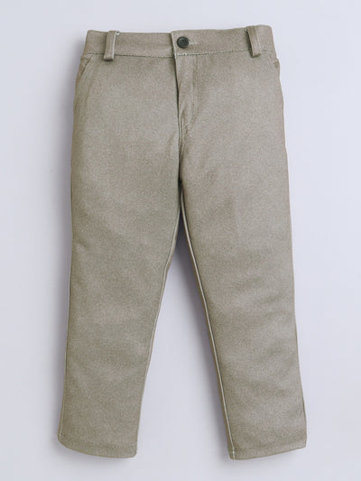 Boys Solid 3 Piece Suit Set With Bow