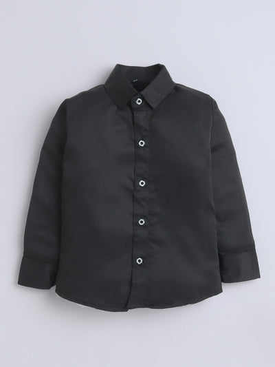 Boys Solid 3 Piece Suit Set With Bow