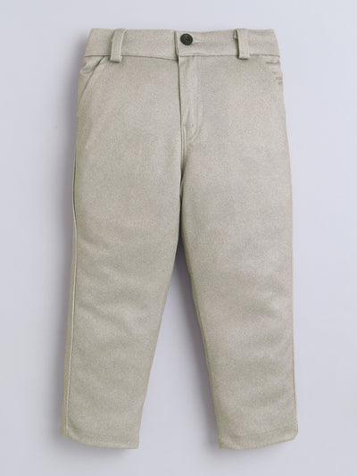 Boys Solid 3 Piece Suit Set With Bow