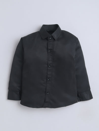 Boys Solid 3 Piece Suit Set With Bow