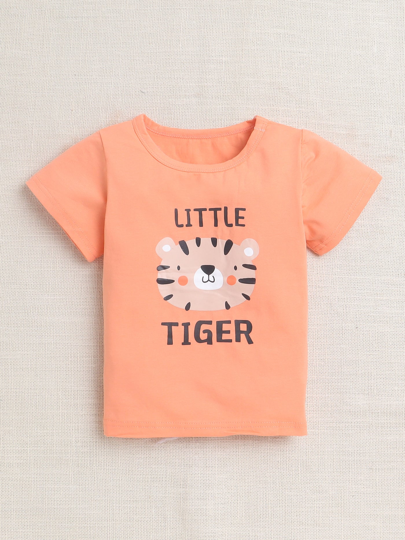 Baby Boys & Baby Girls Half Sleeves Printed T-shirt & Shorts Set