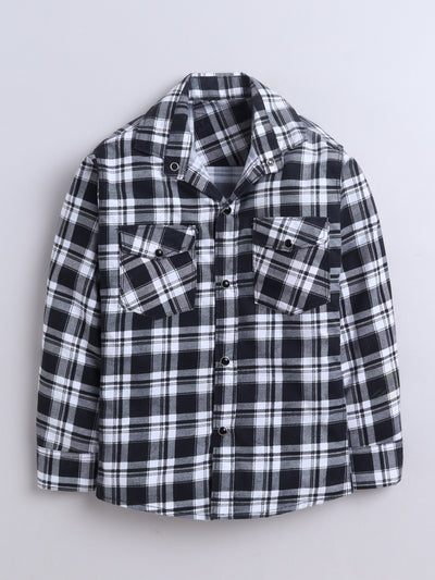 Boys Cotton Blend Checked Shirt