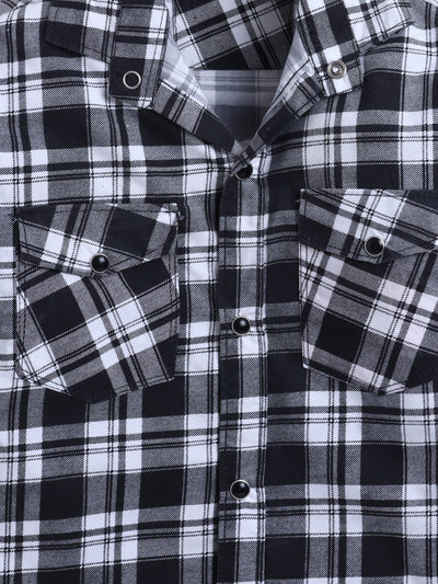 Boys Cotton Blend Checked Shirt