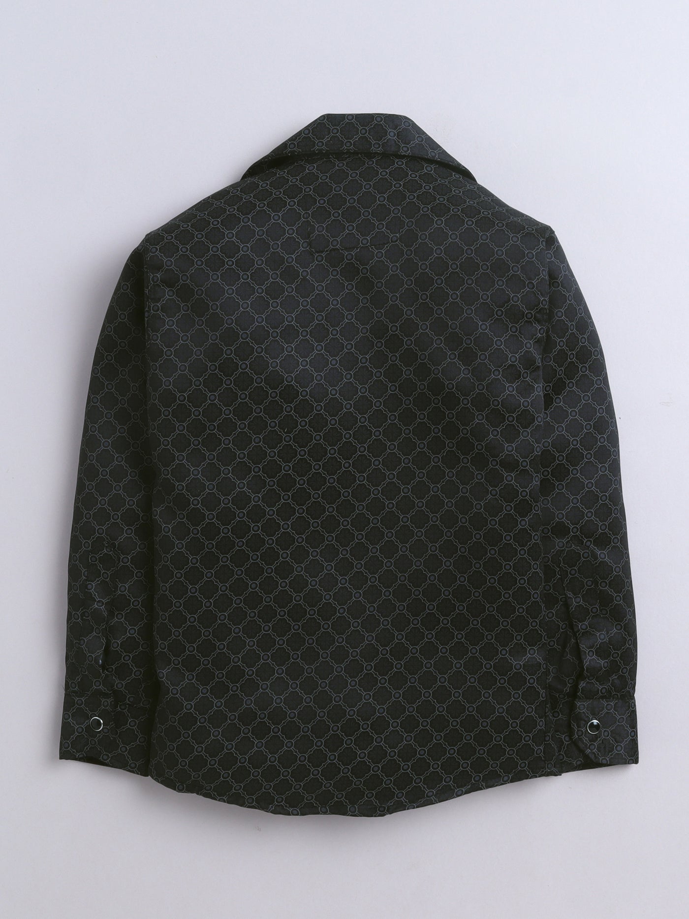 Boys Cotton Blend Geometric Print Shirt