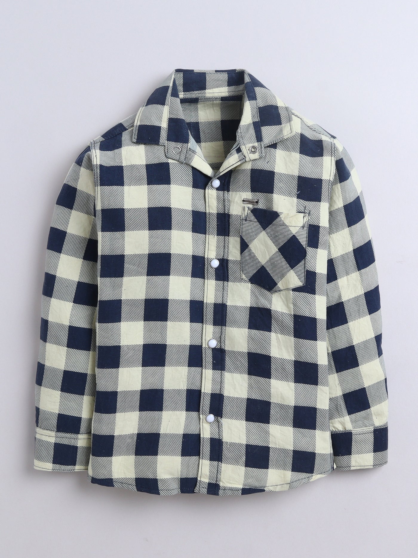 Boys Cotton Blend Checked Shirt