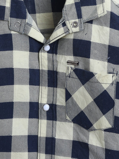 Boys Cotton Blend Checked Shirt