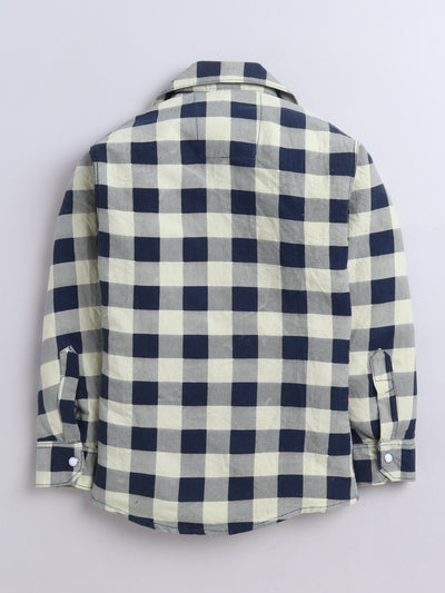 Boys Cotton Blend Checked Shirt