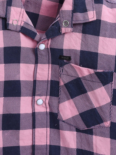 Boys Cotton Blend Checked Shirt