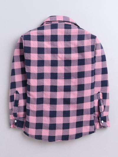 Boys Cotton Blend Checked Shirt
