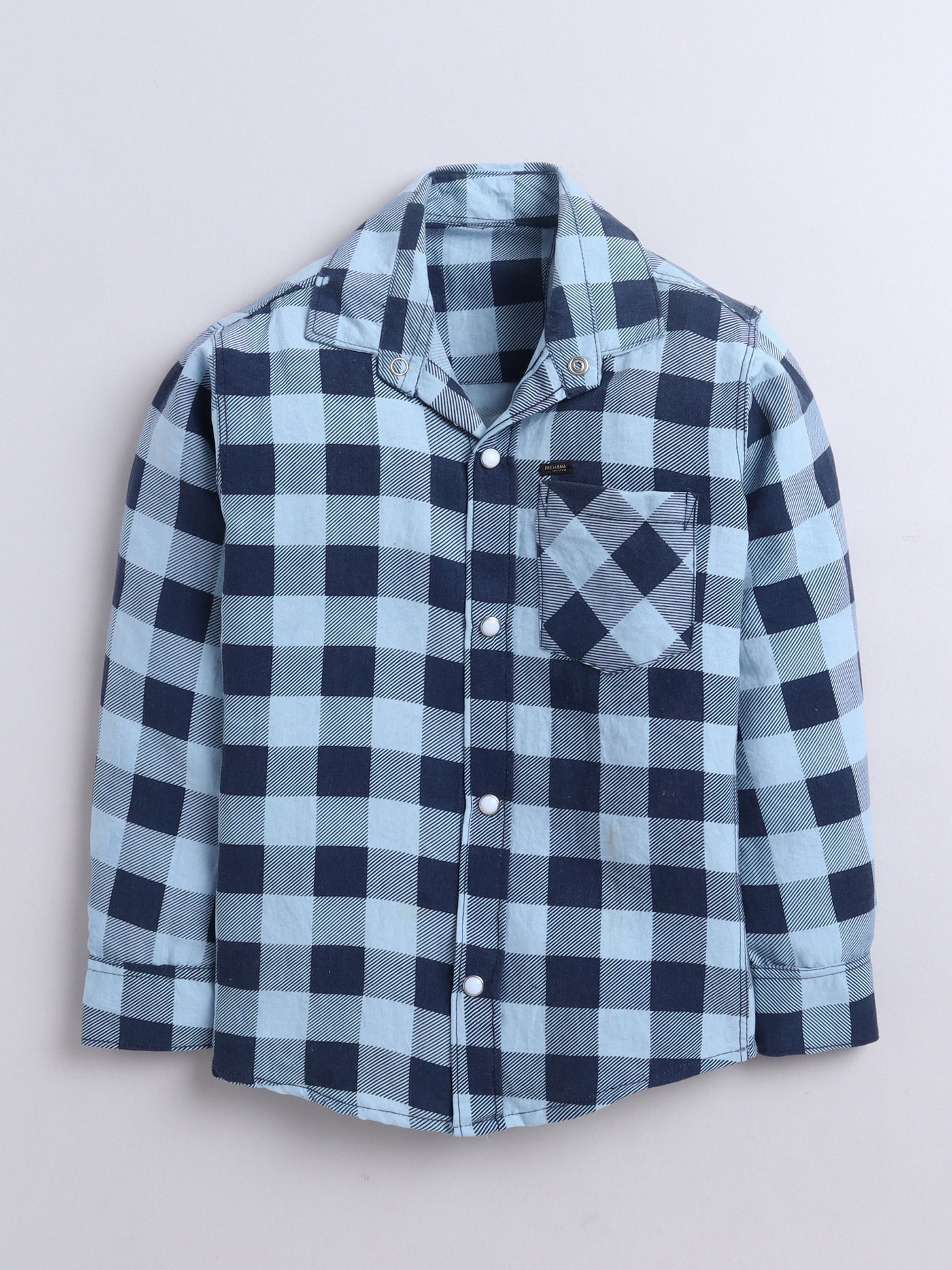 Boys Cotton Blend Checked Shirt