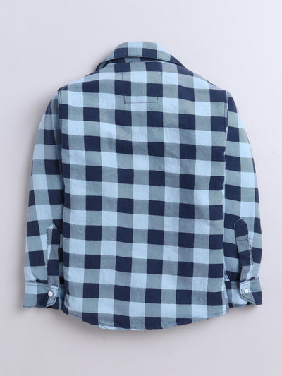 Boys Cotton Blend Checked Shirt