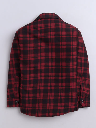 Boys Cotton Blend Checked Shirt